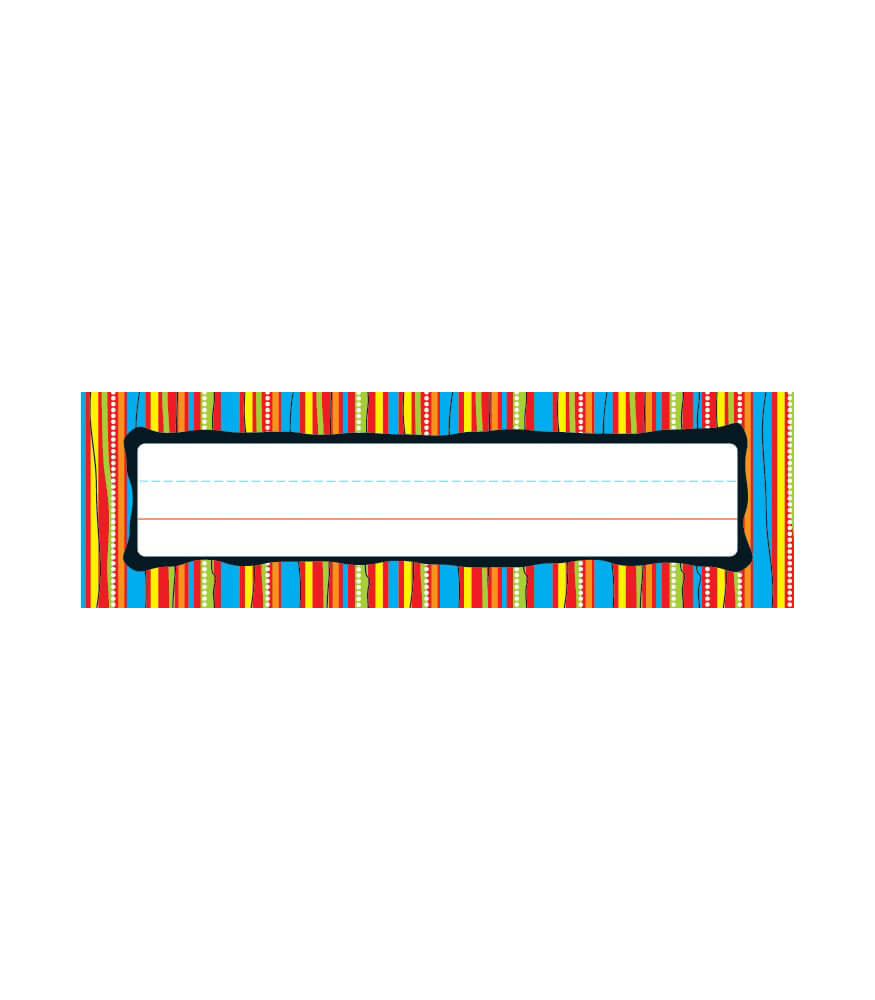 Colorful Stripes Name Plates