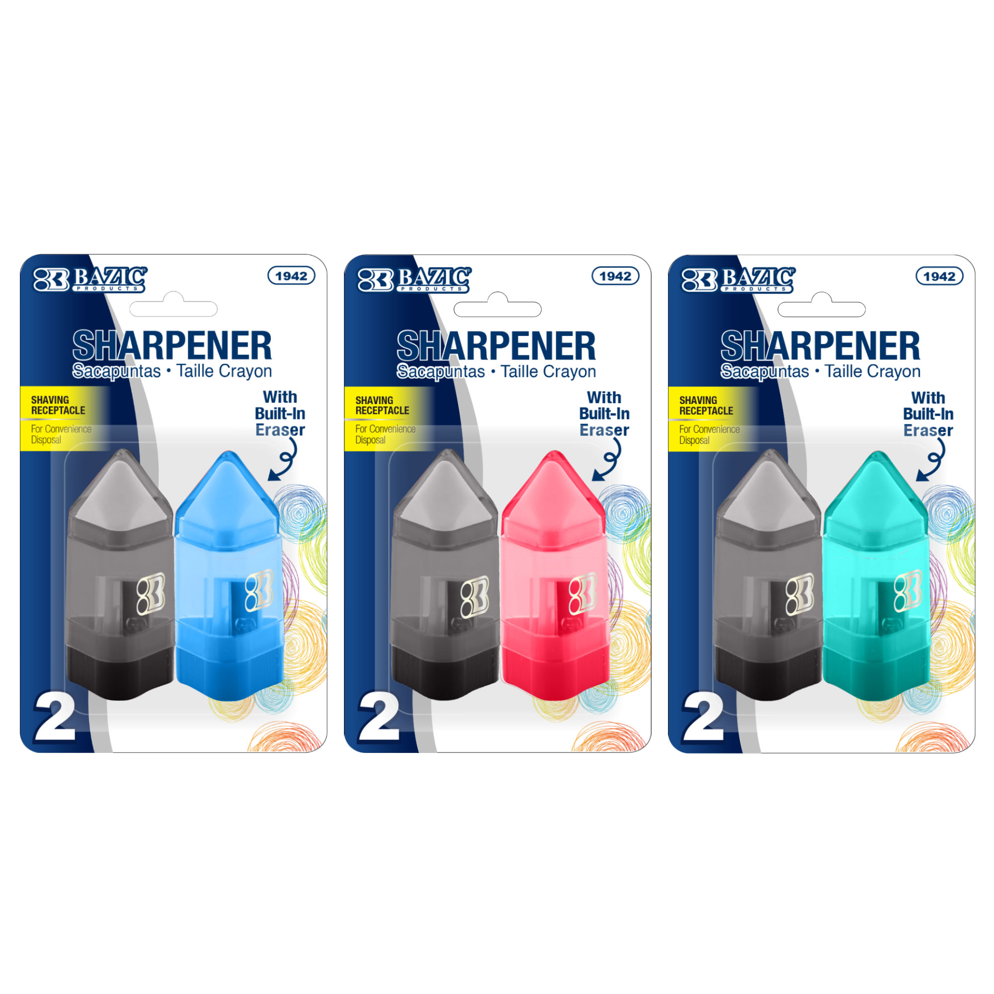 SHARPENER RECEPTACLE ERASER