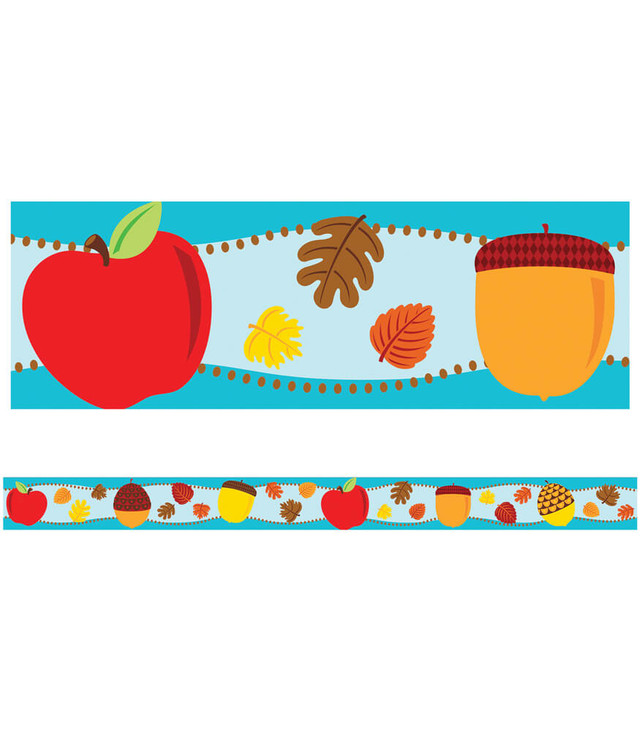 Apples & Acorns Straight Borders