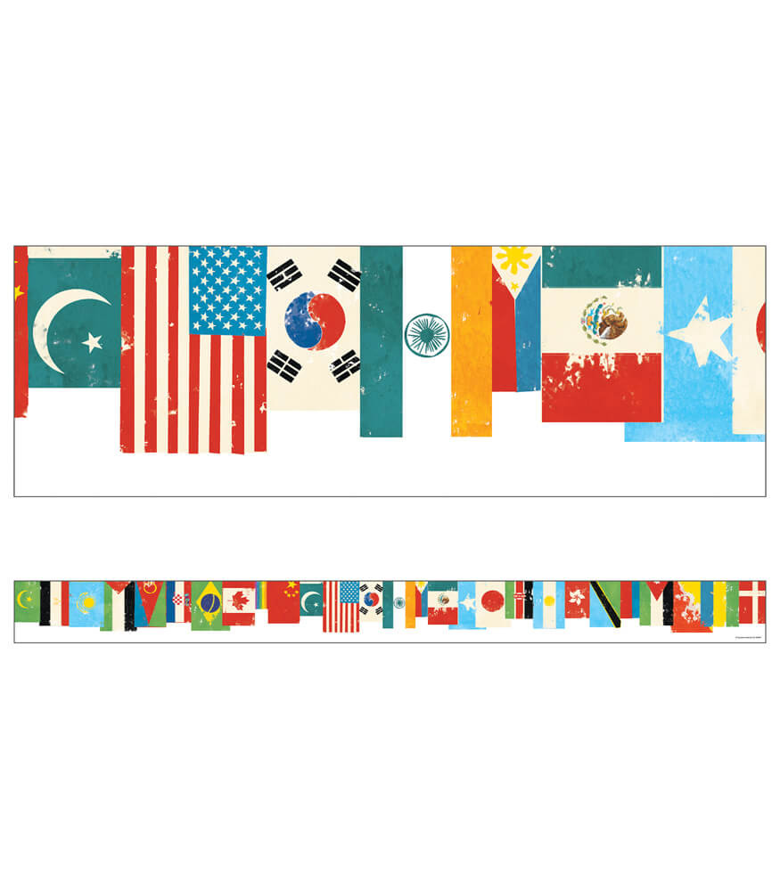 All Are Welcome Flags Straight. Borders