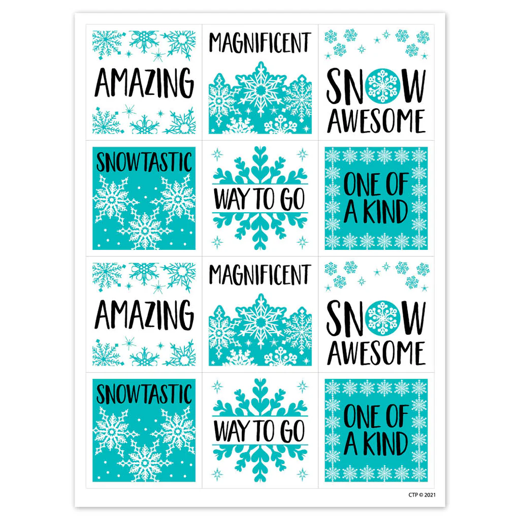 Snowflakes Rewards Stickers