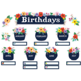 Wildflowers Birthdays Mini Bulletin Board
