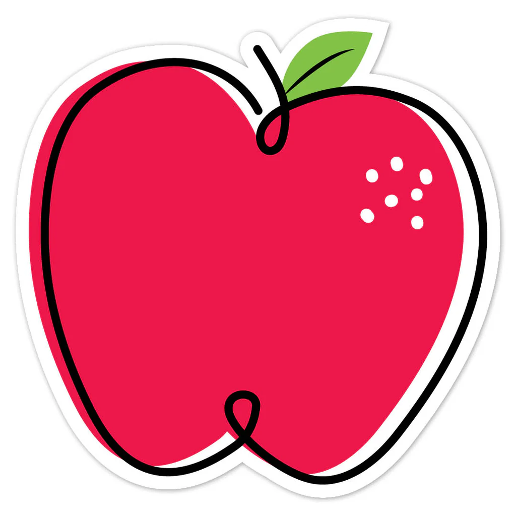 Doodle Apple Red Cut-Outs