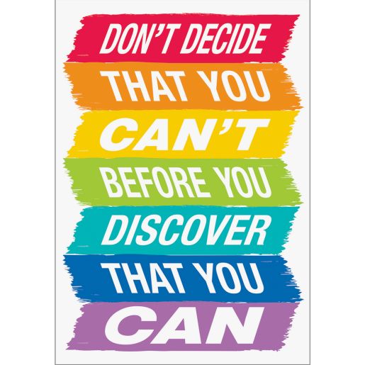 Inspire U Posters – Don’t Decide That You Can’t.