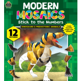 Dinosaurs and Prehistoric Animals Modern Mosaics Stick to the Numbers
