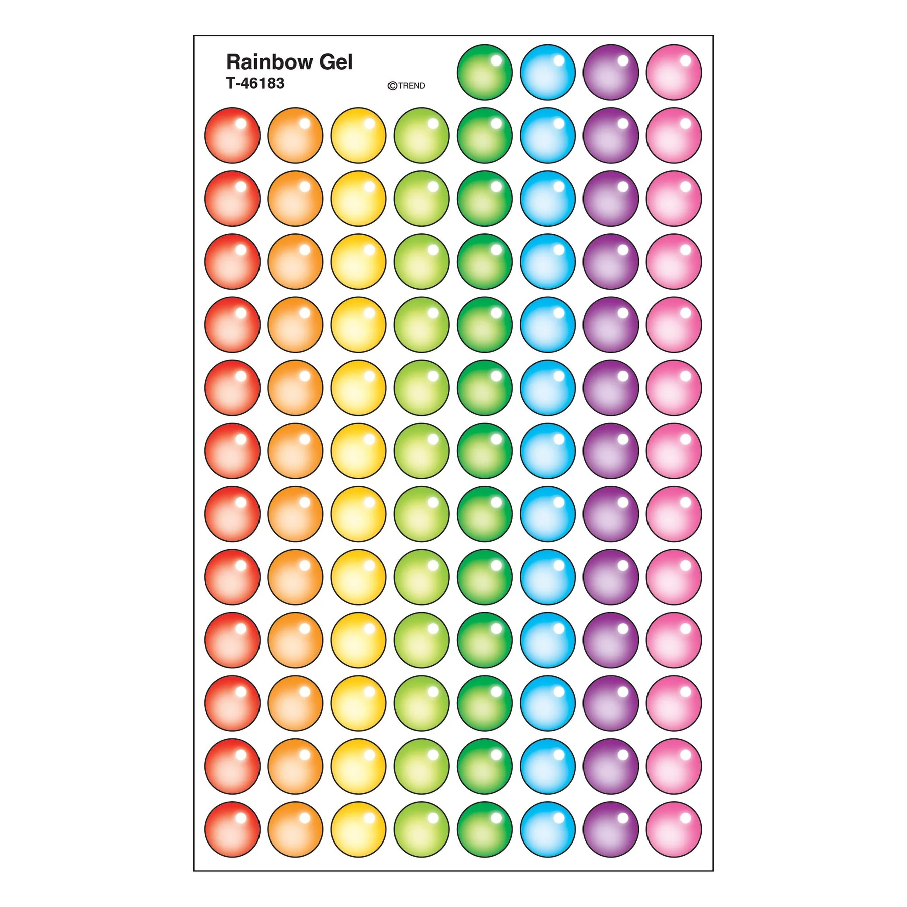Rainbow Gel Stickers