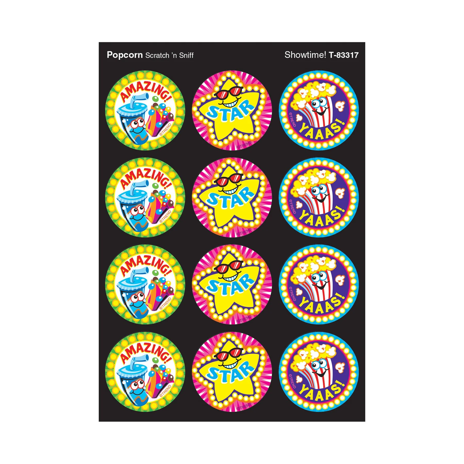 Showtime!, Popcorn scent Scratch ‘n Sniff Stinky Stickers