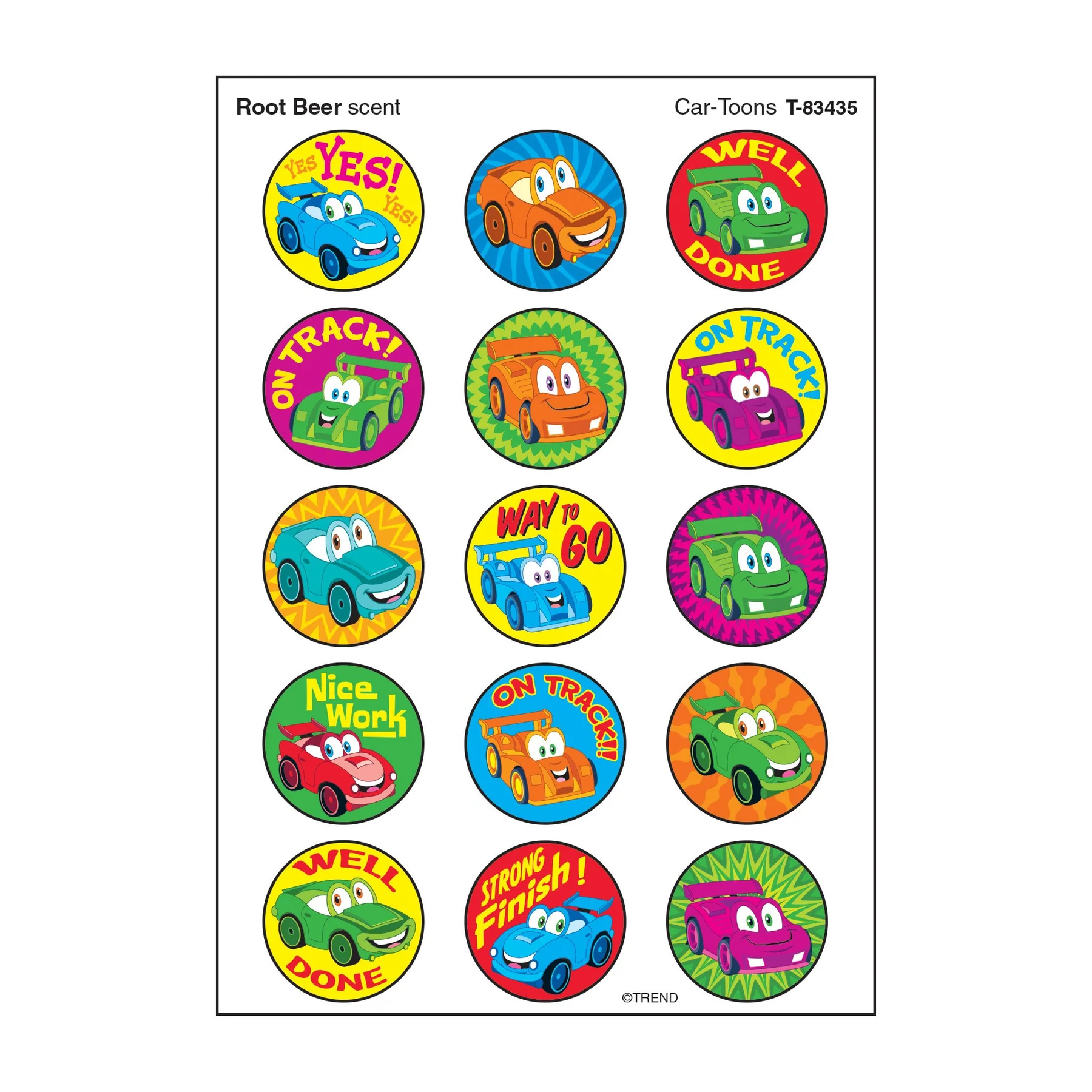 Car-Toons, Root Beer scent Scratch ‘n Sniff Stinky Stickers