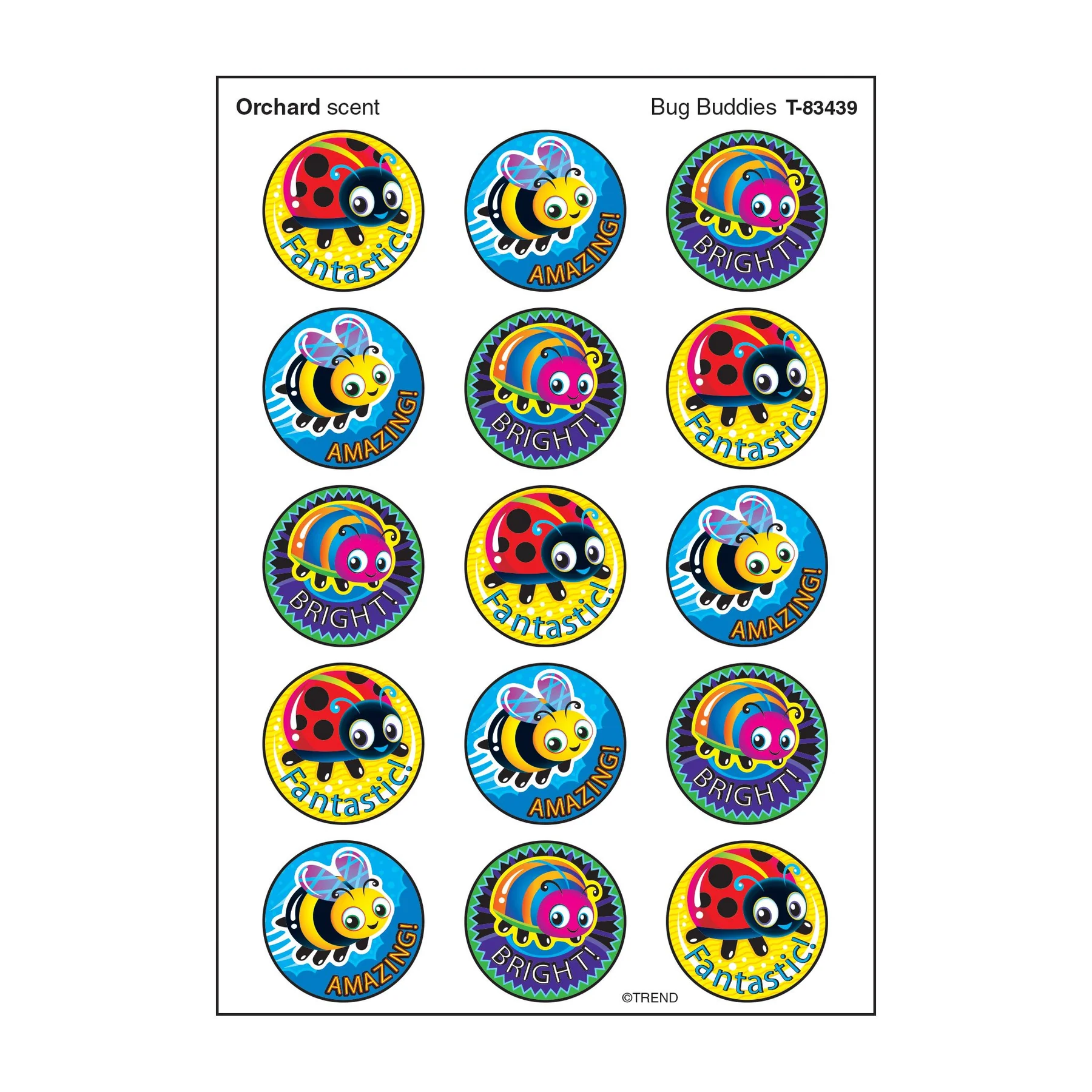 Bug Buddies, Orchard scent Scratch ‘n Sniff Stinky Stickers