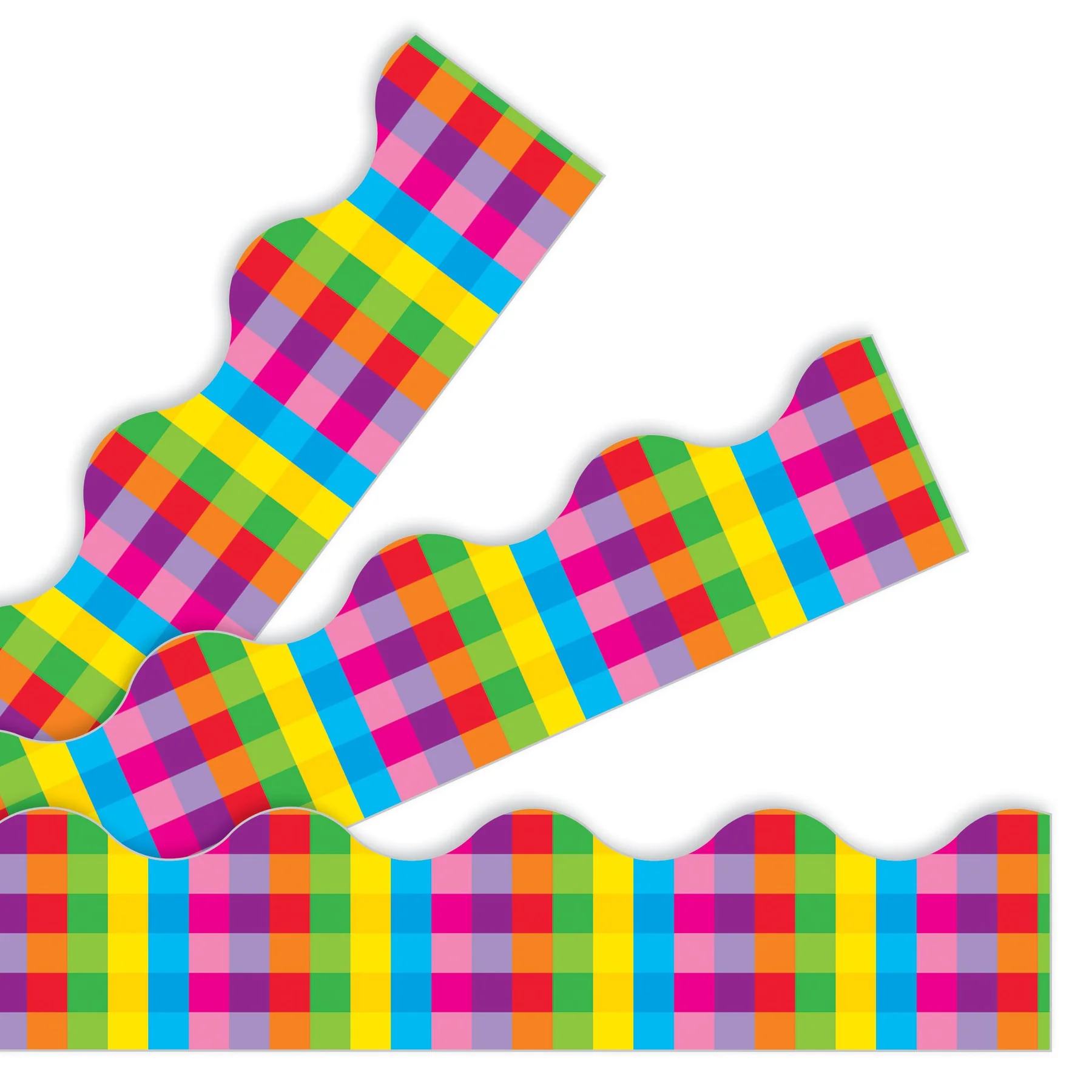 Rainbow Plaid Terrific Trimmers