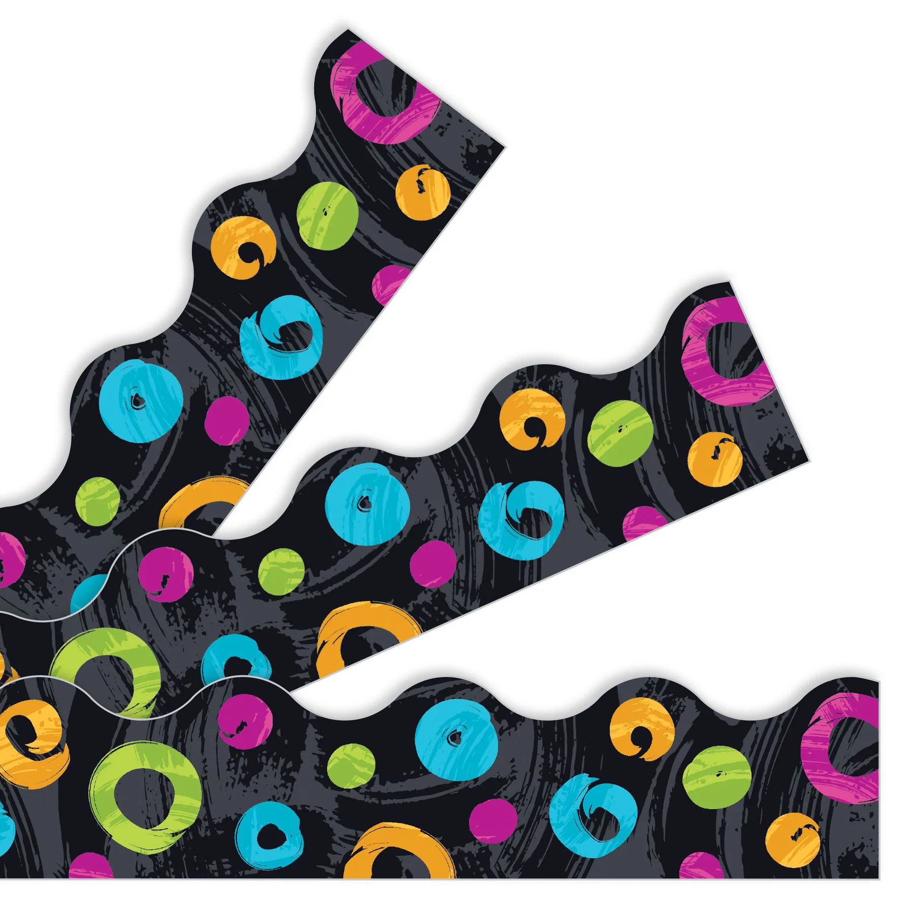 Color Harmony wirl Dots on Black Terrific Trimmers