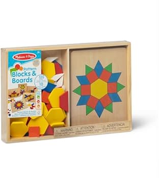 PATTERN AND BOARD WITH 120 MULTICOLORED WOODEN SHAPES