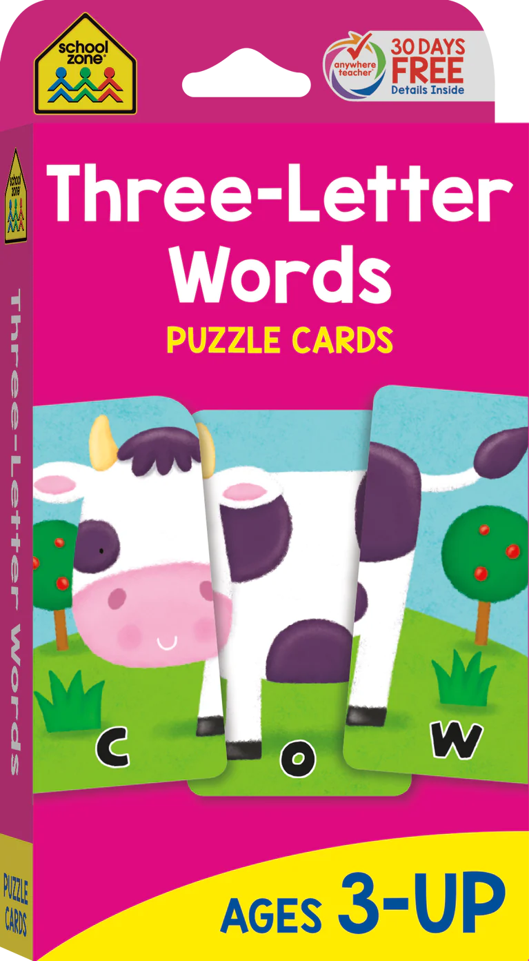Three-Letter Words Puzzle Cards