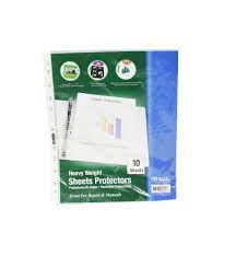 SHEET PROTECTORS 10 SHEETS