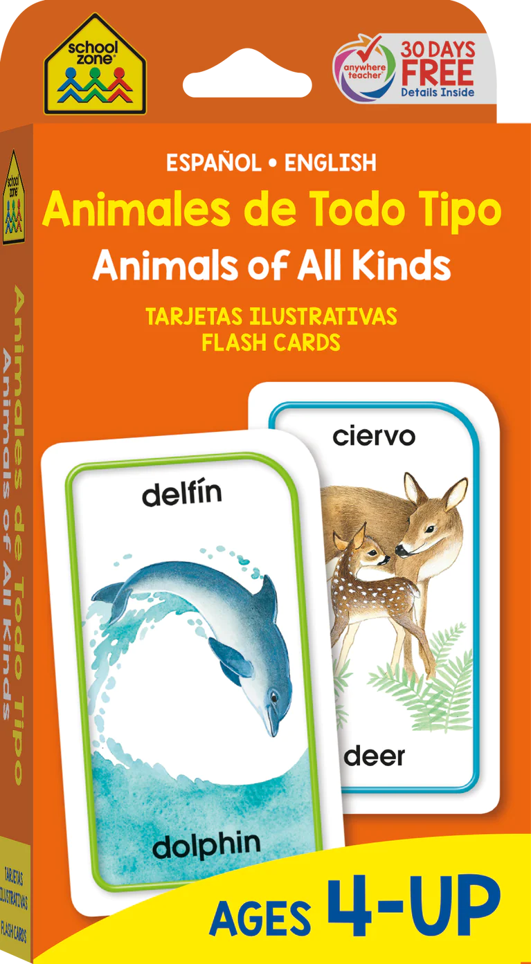 Bilingual Animals of All Kinds Flash Cards