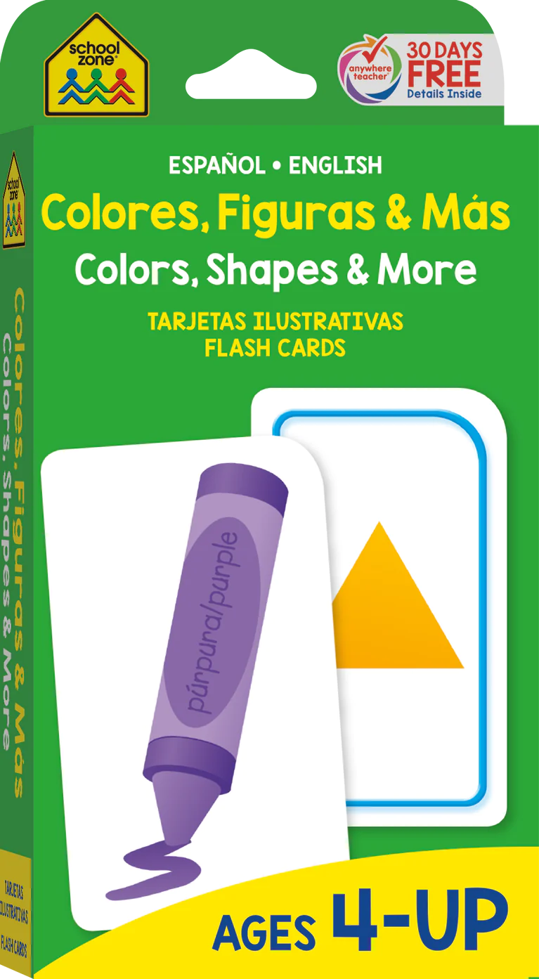 Bilingual Colors, Shapes & More Flash Cards