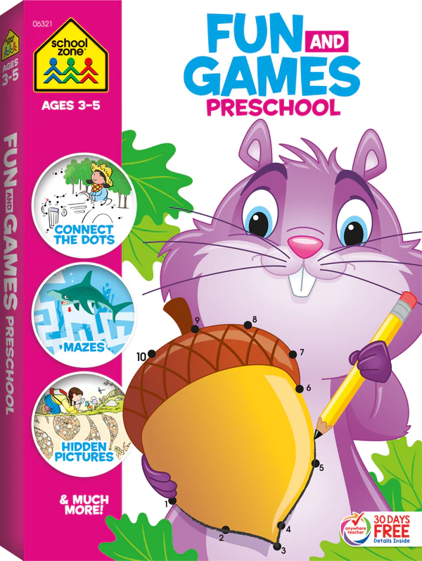 Fun & Games Preschool Workbook