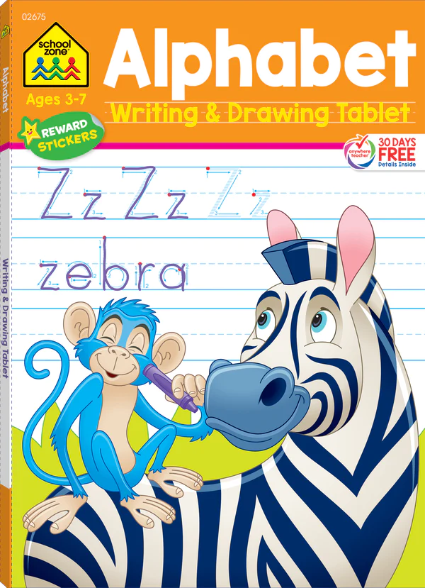 ALPHABET WRITING & DRAWING TABLET 3-7 WORKBOOK