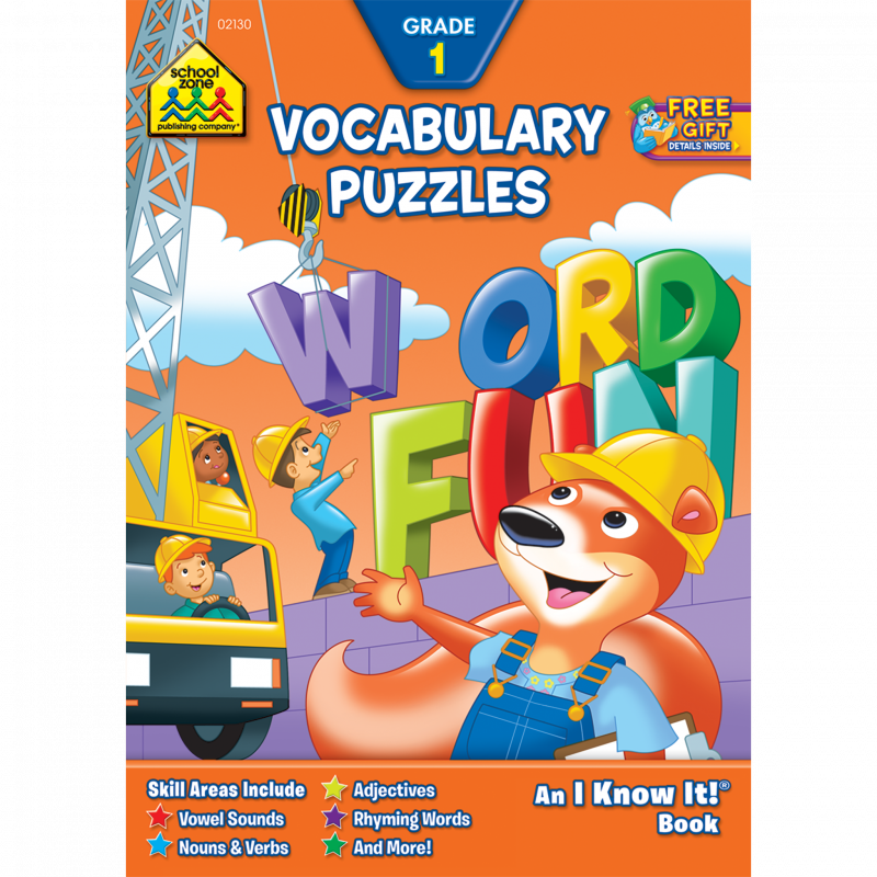 VOCABULARY PUZZLES GRADE 1 WORKBOOK