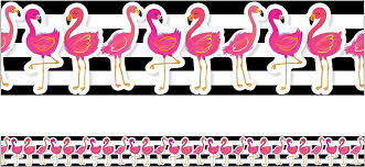 Flamingos Straight Borders