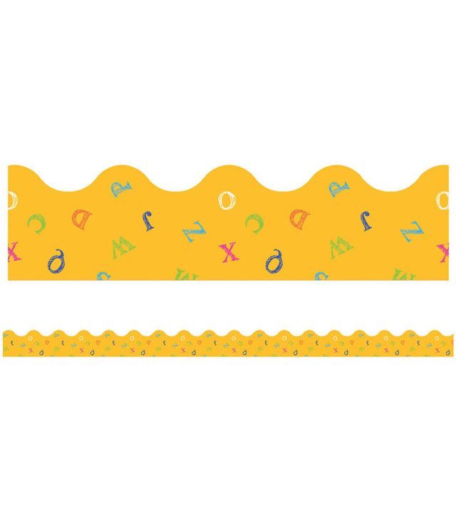 Alphabet Soup Scalloped Bordes