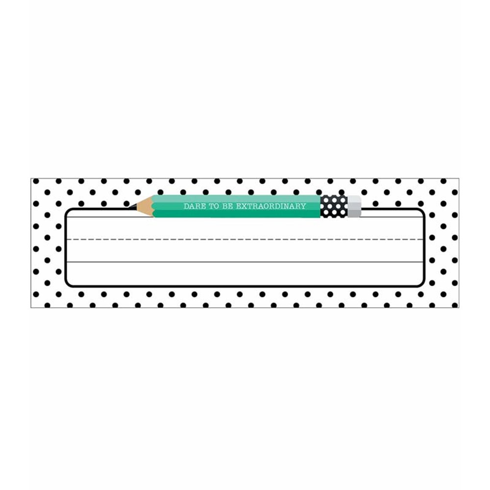 Black, White & Stylish Brights Nameplates