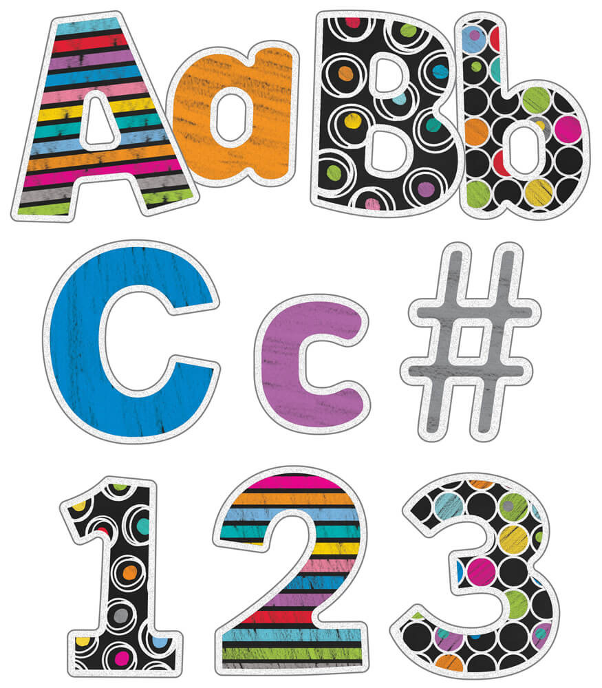 Colorful Chalkboard Combo PackLetters