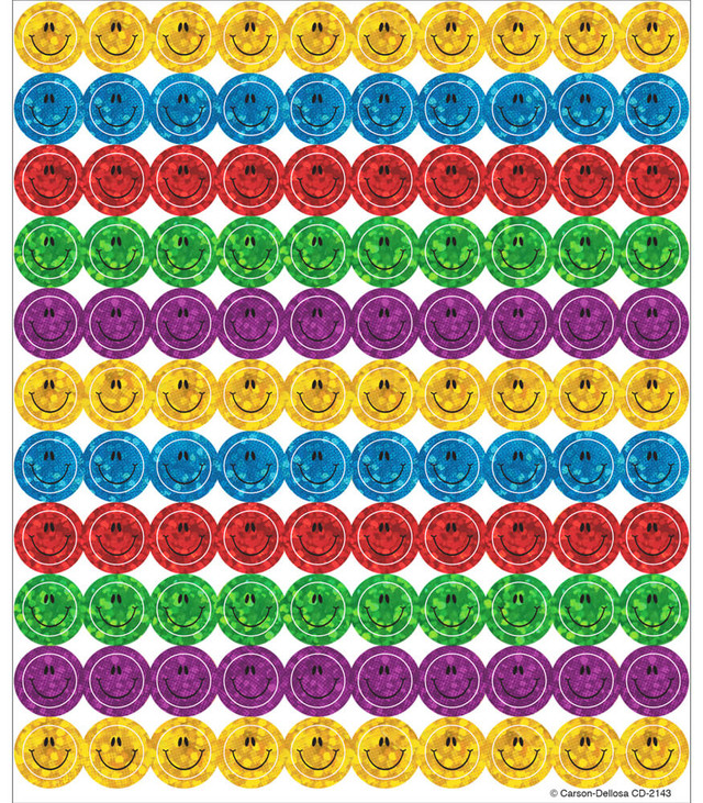 Smiley Faces, Multicolor Seals