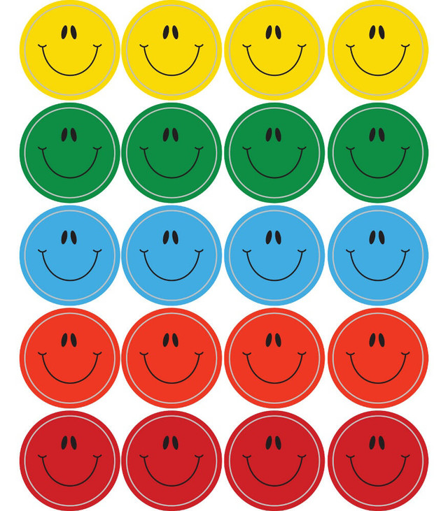 Smiley Faces, Multicolor Stickers