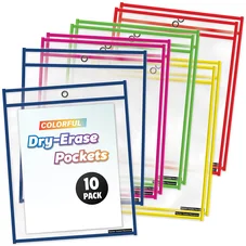 COLORFUL DRY ERASE POCKETS