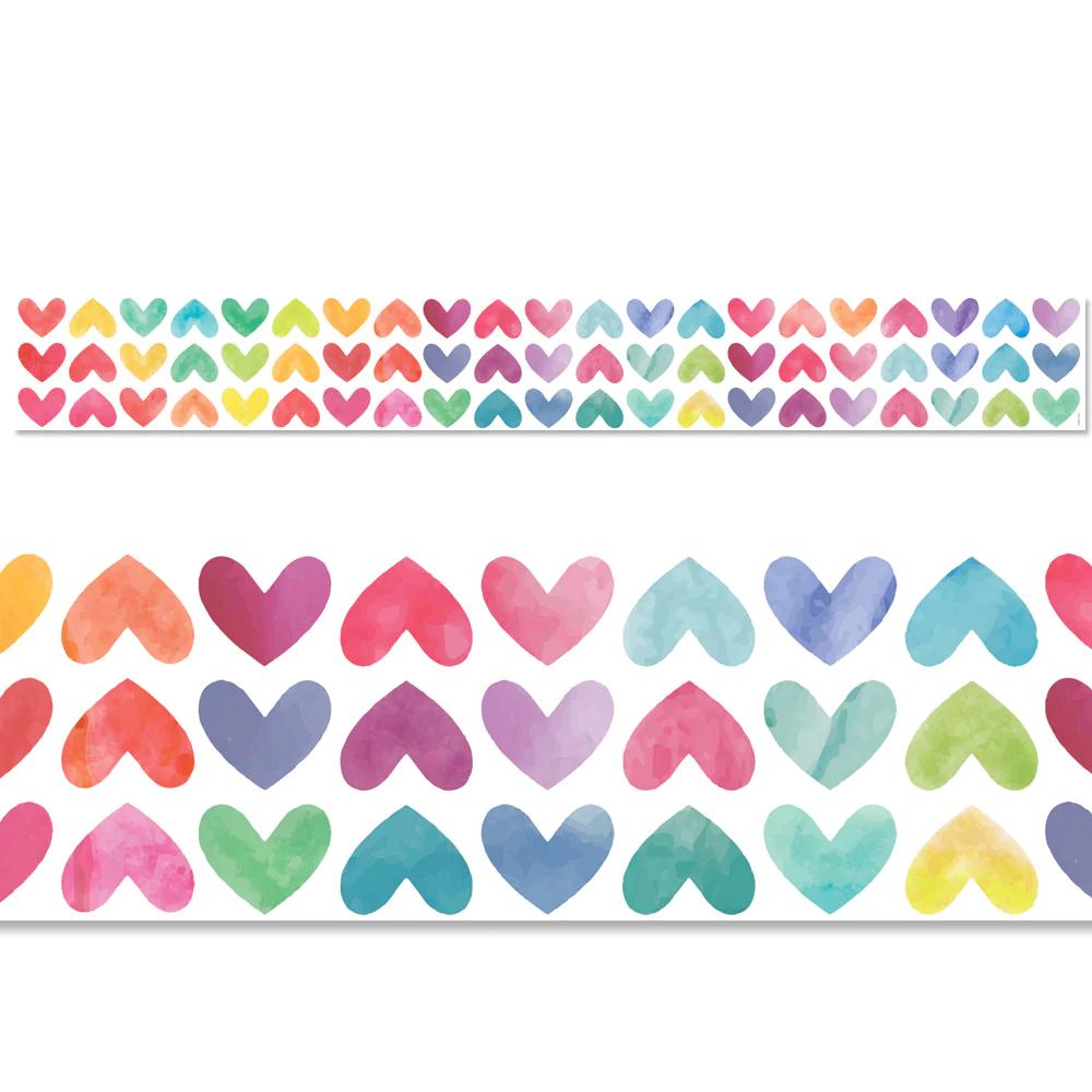 Colorful Hearts Border