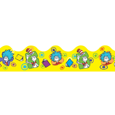 DR SEUSS YELLOW EXTRA WIDE DIE CUT DECO TRIM