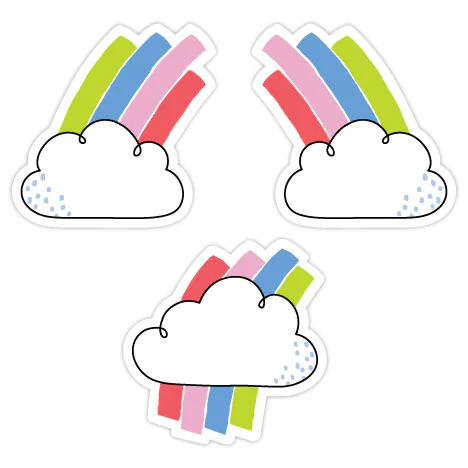 Rainbow Skies Inch Designer Cut-Outs