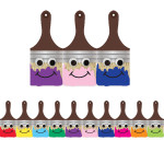 HAPPY PAINTBRUSH DIE CUT CLASSROOM BORDERS