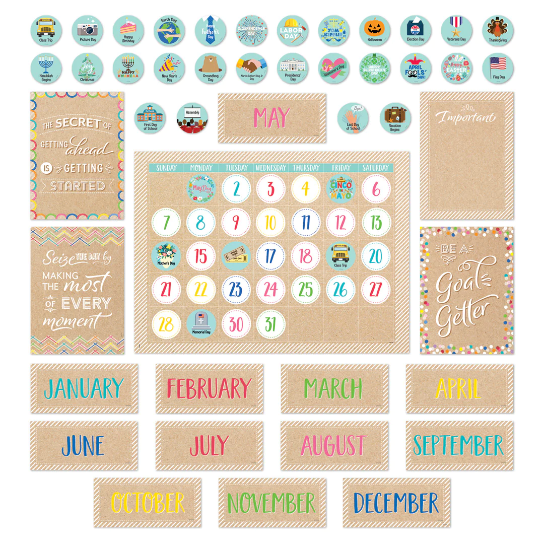 Krafty Pop Calendar Set Bulletin Board