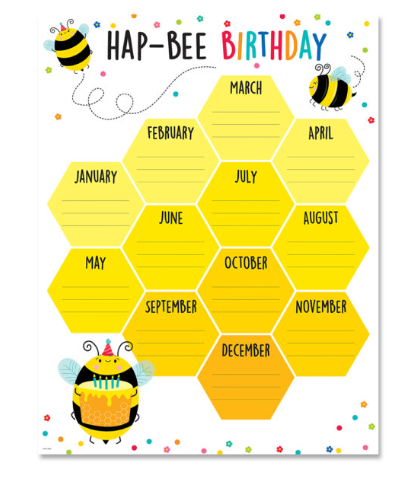 Happy Birthday Busy Bees Chart