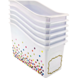 Confetti Plastic Book Bins