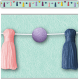 Oh Happy Day Pom-Poms and Tassels Straight Border