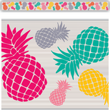 Tropical Punch Pineapples Straight Borde