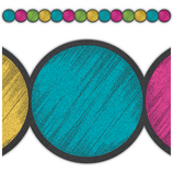Chalkboard Brights Circles Border