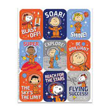 PEANUTS NASA STICKERS-GIANT