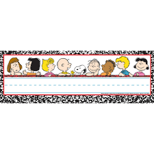 PEANUTS CLASSIC CHARACTERS SELF ADHESIVE NAME PLATES