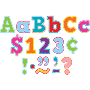 Colorful Vibes Bold Block 4 Letters Combo Pack