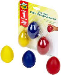 WASHABLE PALM GRASP CRAYONS 3PK