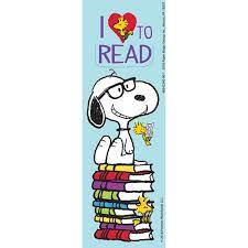I LOVE TO READ BOOKMARKS PEANUTS