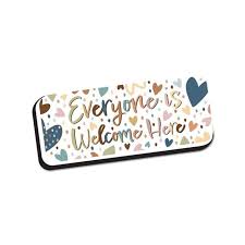MAGNETIC WHITEBOARD ERASER EVERYONE IS WELCOME