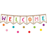 Confetti Pennants Welcome Bulletin Board