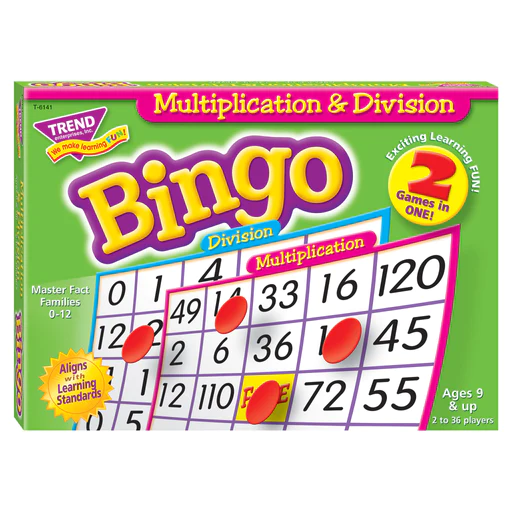 Multiplication & Division Bingo Game