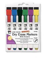 MAGNETIC DRY ERASE MARKERS W ERASER