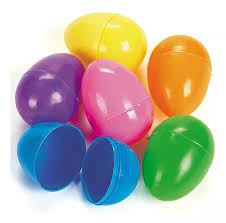 PLASTIC EASTER EGGS/HUEVOS DE PASCUA DE COLORES